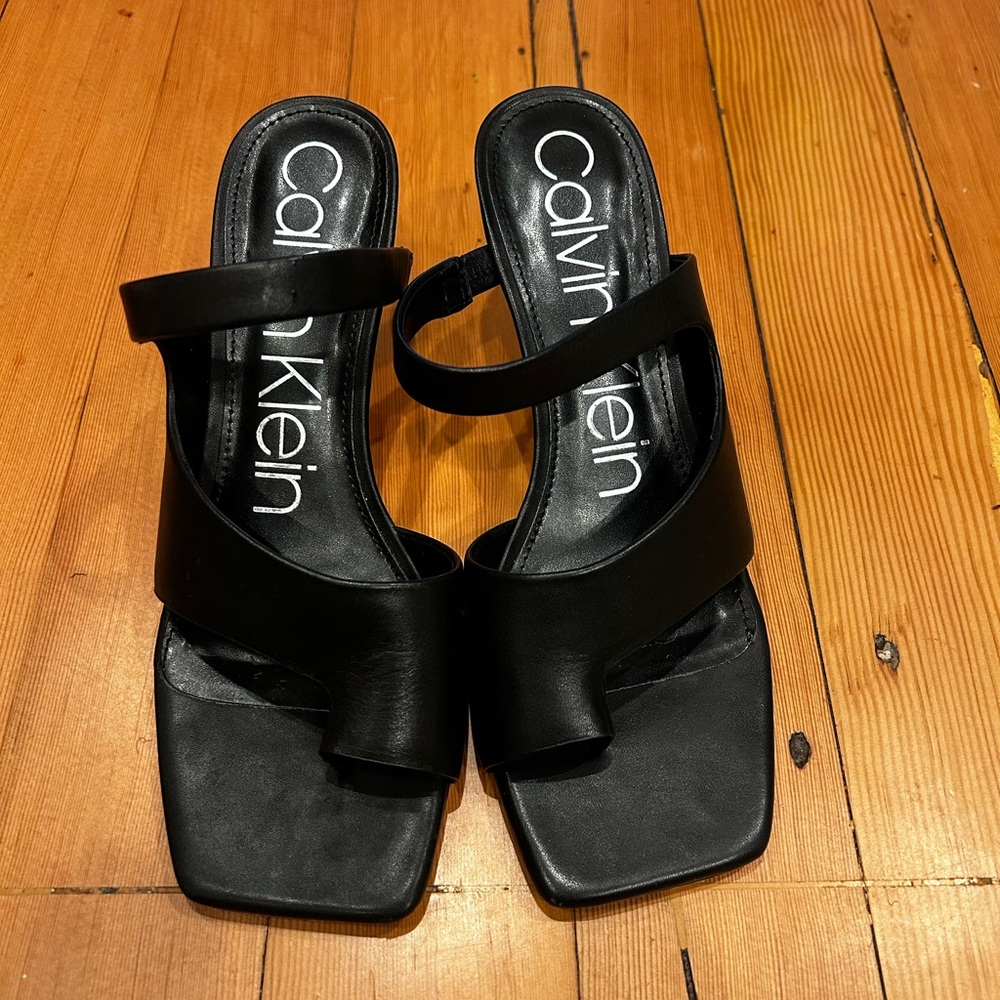 Calvin Klein Black Strappy Heels